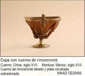 Copa con cuerno de rinoceronte