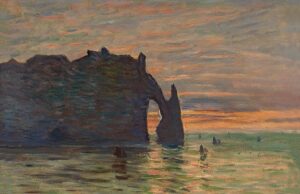 Puesta de sol en Etretat