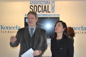 Ariadna Cantis, Arquitecta y Comisaria y el Decano del COAM