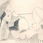 x-Picasso-BAIGNEUSES-Dibujo a lápiz-33 x 50 cm-1961