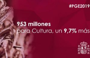 Presupuestos: 953 millones para Cultura, un 9,7% más