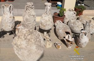 La Guardia Civil recupera piezas históricas expoliadas de yacimientos subacuáticos