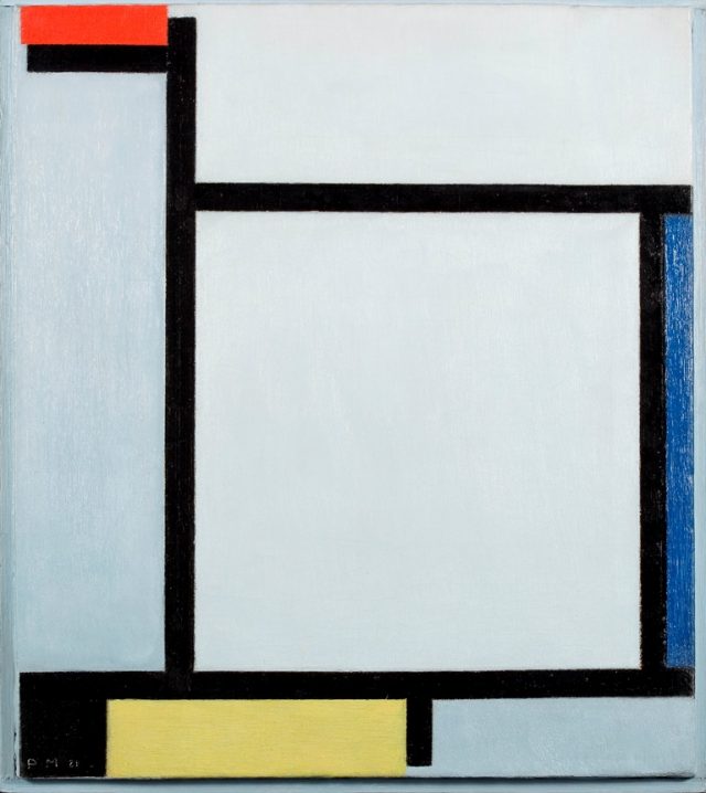 Piet Mondrian (1872-1944) Composición con rojo, negro, amarillo y gris, 1921. Óleo sobre lienzo, 39,5 x35 cm. Kunstmuseum Den Haag