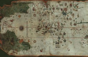 Carta universal de Juan de la Cosa en el Museo Naval de Madrid