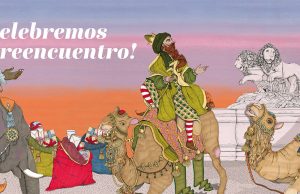 Mapa ilustrado de Madrid con la programación navideña