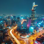 Night view of Ho Chi Minh City, Vietnam