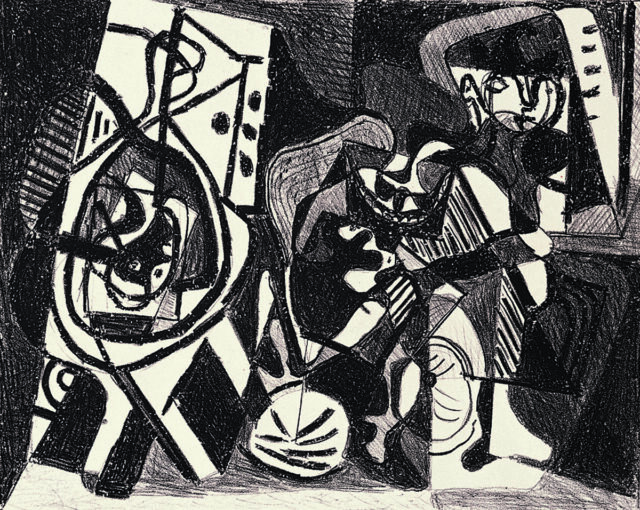 Pablo Picasso (1881-1973). Escena de interior. París, marzo 1926. Litografía Museo Picasso Málaga. Donación de Bernard Ruiz-Picasso