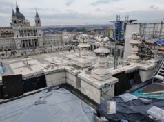 Continúan las obras en la cubierta del Palacio Real de Madrid