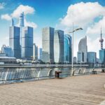 modern skyline and buildings in shanghai China